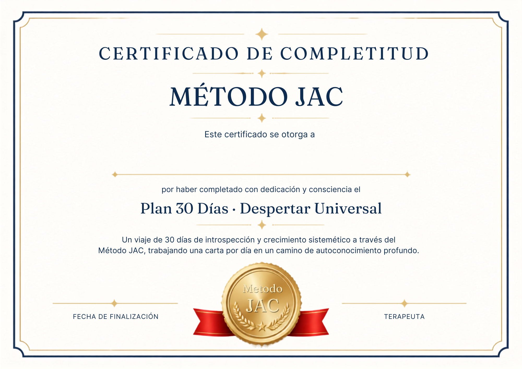 Certificado Método JAC